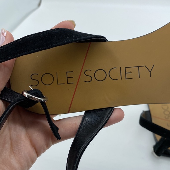 Sole Society Sandals Black Ruffles Womens Size 8.5 M - Picture 12 of 15